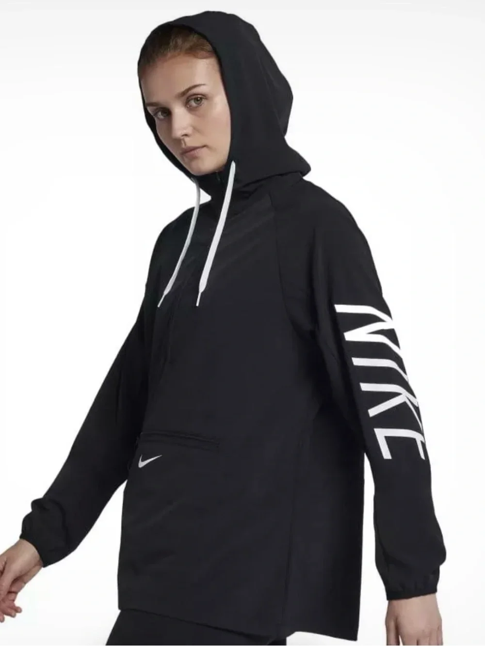 Nike Flex Women's Packable Training Jacket Black Medium EUC Half Zip Anorak